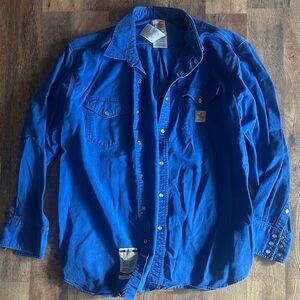 Carhartt Royal Blue FR Denim Shirt
